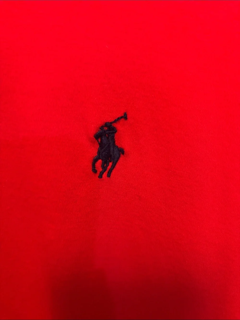 Men’s Polo by Ralph Lauren Bright Red Polo with Navy Pony Size L